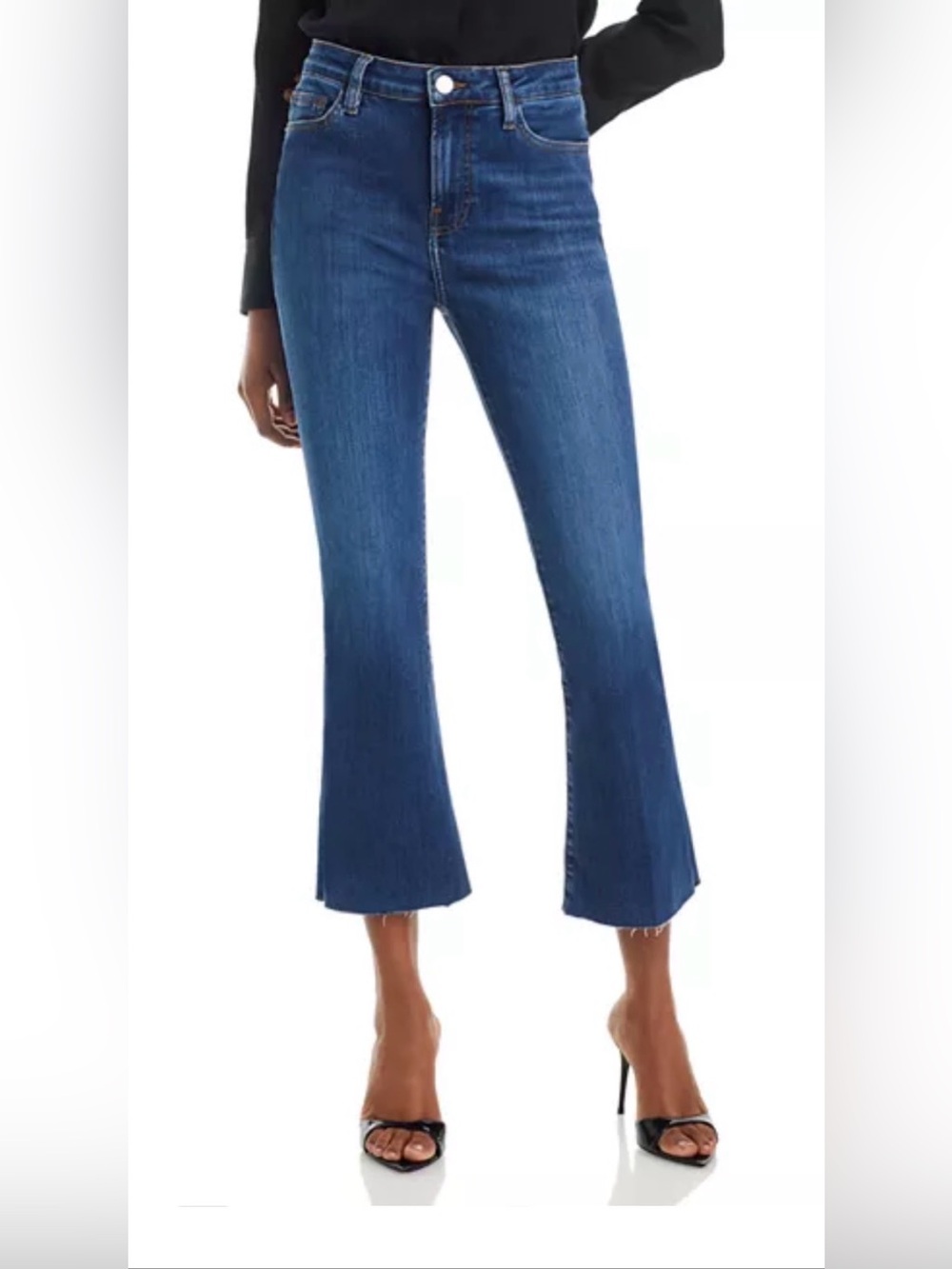 Frame NWOT Women’s Mid Rise Rawcut Hem LeCrop Mini Jeans Sz 27